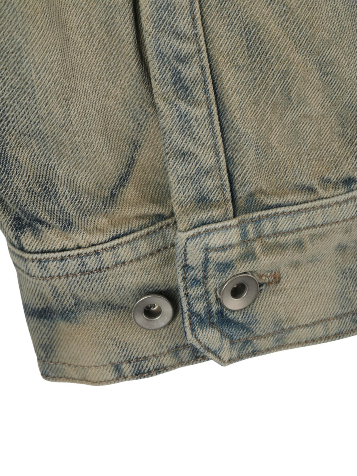 Rick Owens Mineral Pearl Denim Jumbo Overshirt Long Sleeve Shirt