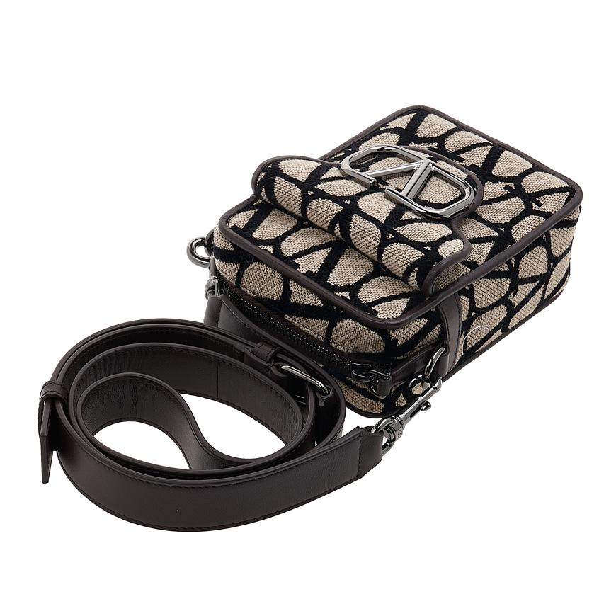 VALENTINO Garavani Iconography V Logo Leather Phone Crossbody Bag
