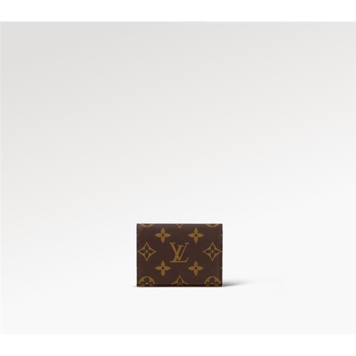 Louis Vuitton Envelope Card Holder Wallet Black Leather