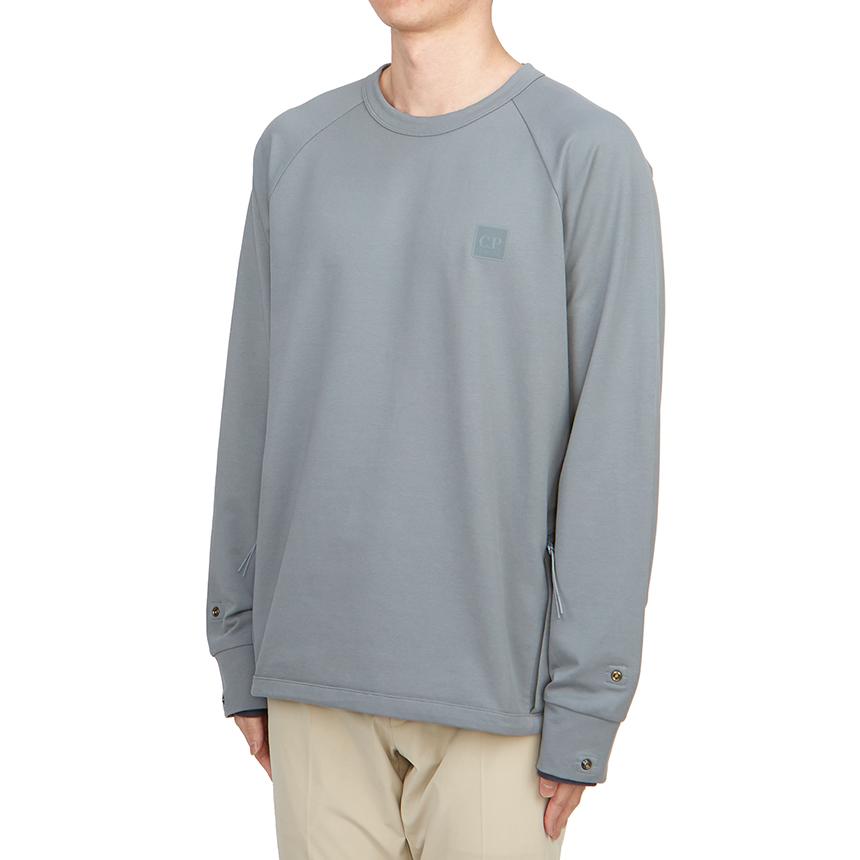 CP Company Men’s Cotton Crewneck Sweatshirt Gray