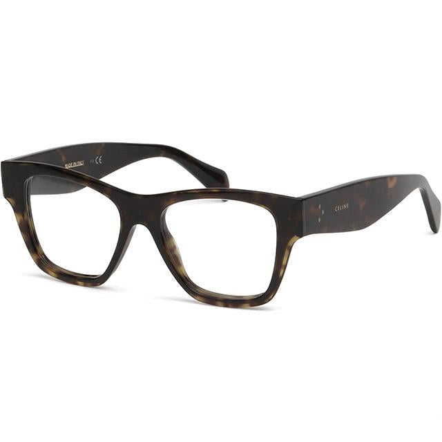 CELINE Translucent Tortoise Square Acetate Eyeglass Frames Unisex CL50014I 052