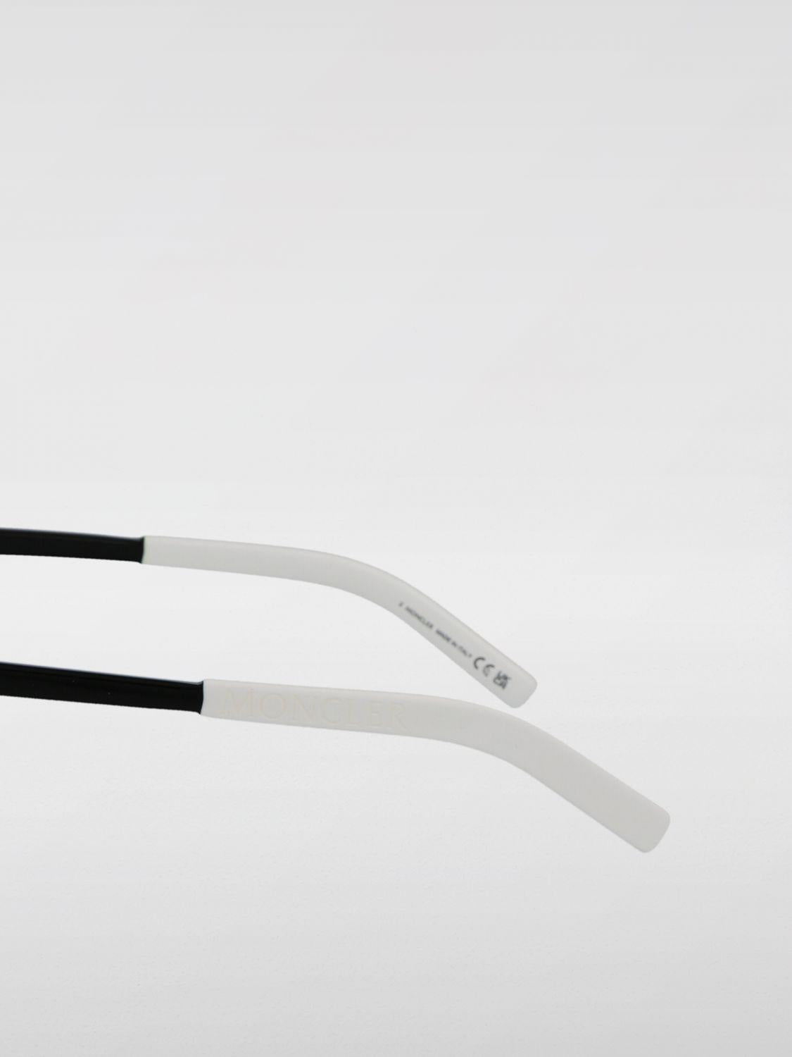 Moncler Black Acetate Rectangle Eyeglasses