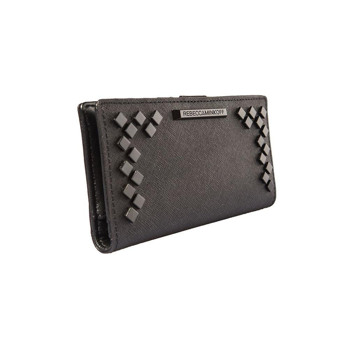 Rebecca Minkoff Black Saffiano Leather Continental Wallet