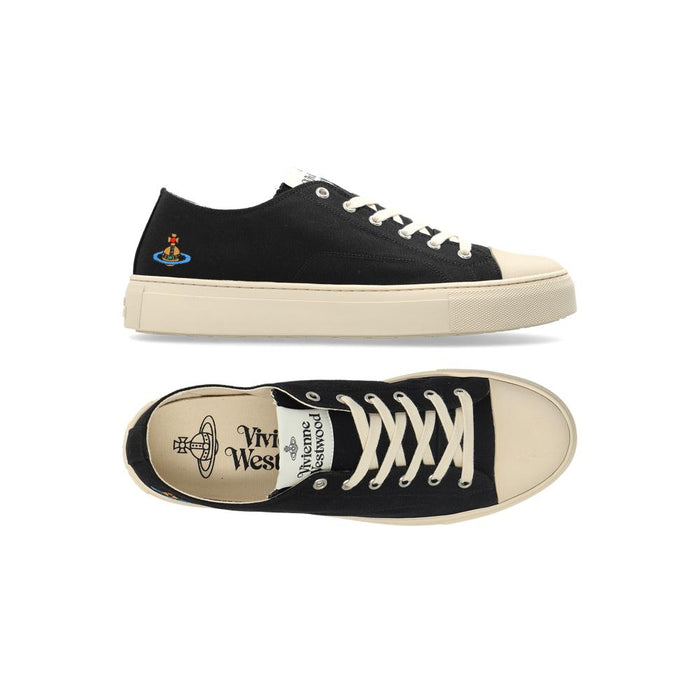 Vivienne Westwood ORB Logo Plimsoll Low-Top Sneakers Black