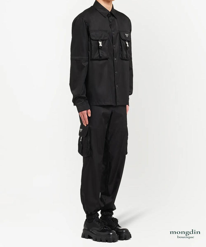 PRADA Re-Nylon Long Sleeve Shirt Black Men’s