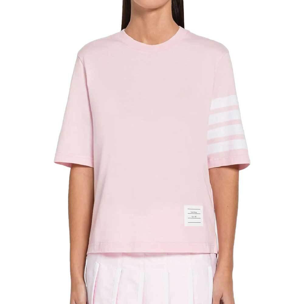 THOM BROWNE Classic Piqué 4-Bar Short Sleeve T-Shirt Navy