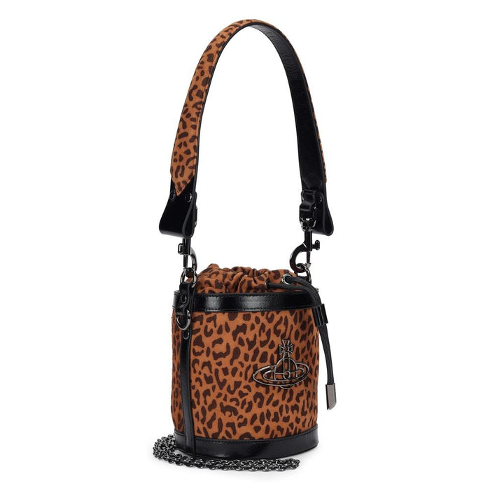 Vivienne Westwood Kitty Small Bucket Bag Tote Black Leather