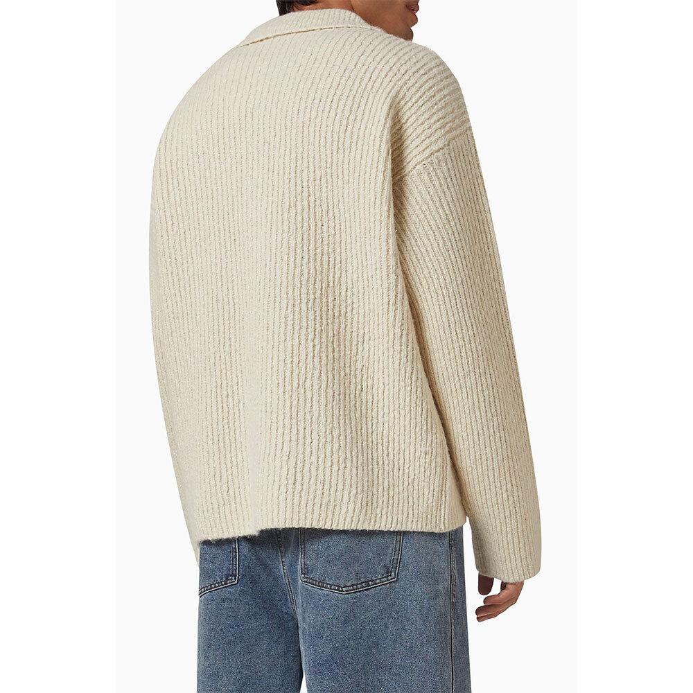 AMI Wool Alpaca Knit Cardigan for Men HKC354 KN0112 185