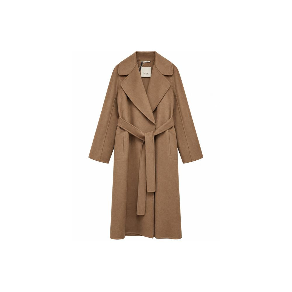 Max Mara Maris Belted Long Coat Camel 262901 6143