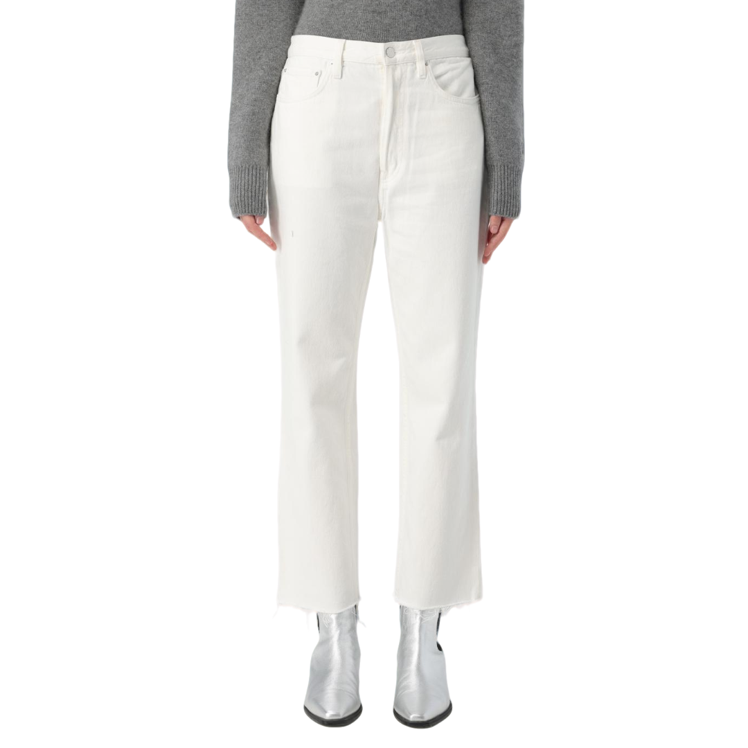 Toteme Classic Cut White Denim Pants Women 222235 748