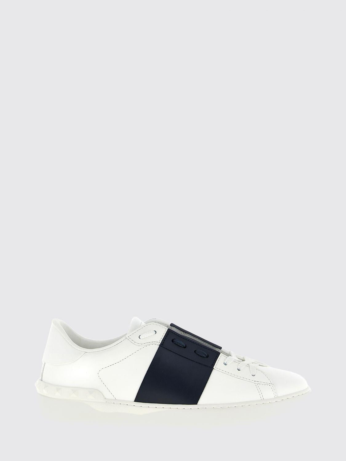 VALENTINO Blue Leather Low-Top Sneakers