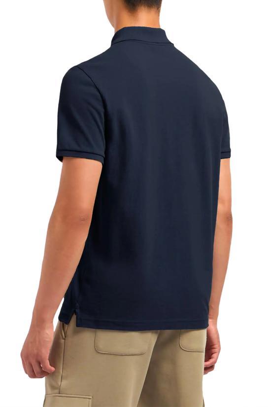 Moose Knuckles Navy Cotton Polo Shirt for Men M34MT712 G833