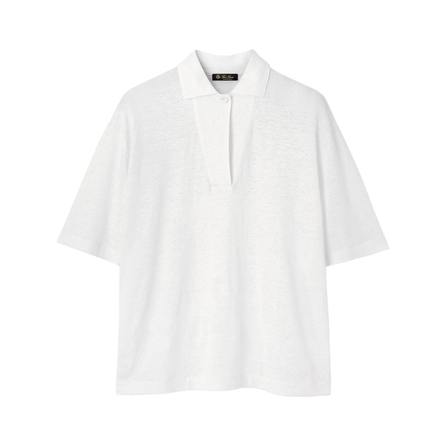 Loro Piana Women’s Linen Polo T-Shirt FAO3309 1000