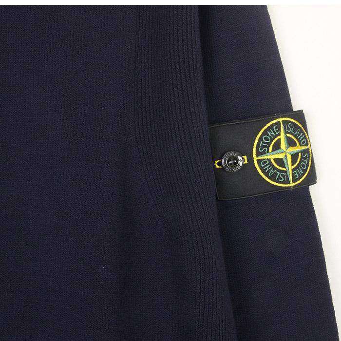 STONE ISLAND Navy Wool Crewneck Sweater Men’s 8115526A1 V0020