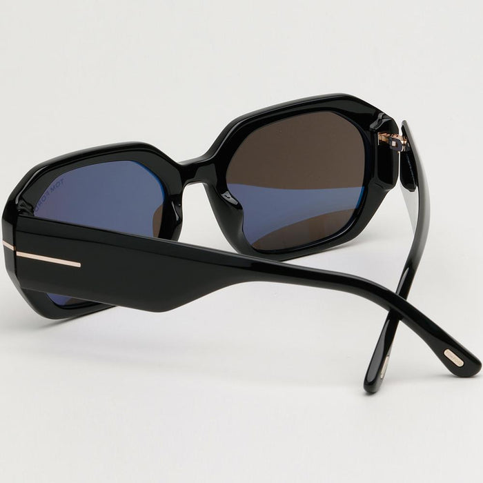 TOM FORD Black Acetate Rectangular Sunglasses Unisex TF917 01A VERONIQUE 02