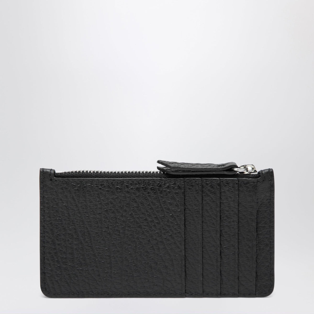 Maison Margiela Black Leather Card Holder Wallet for Men