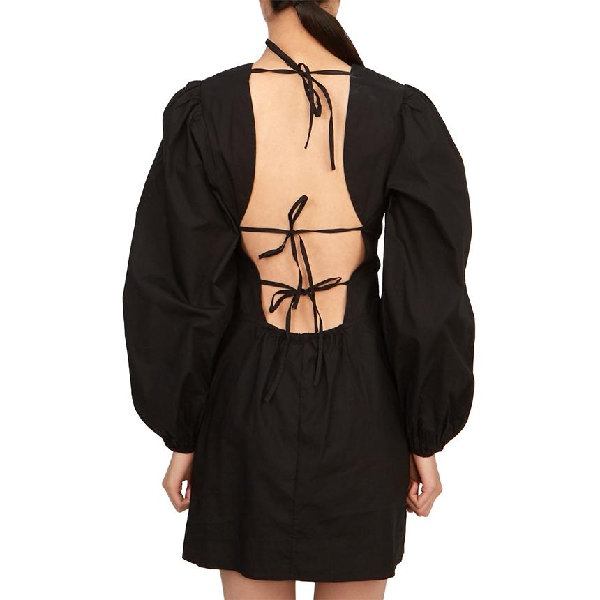 GANNI Black Mini Dress Women’s Mini Dress