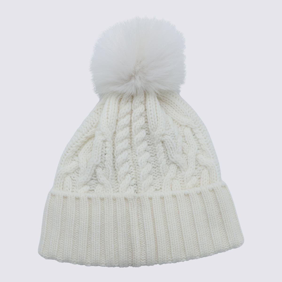 Moncler Blue Wool Ribbed Beanie Hat