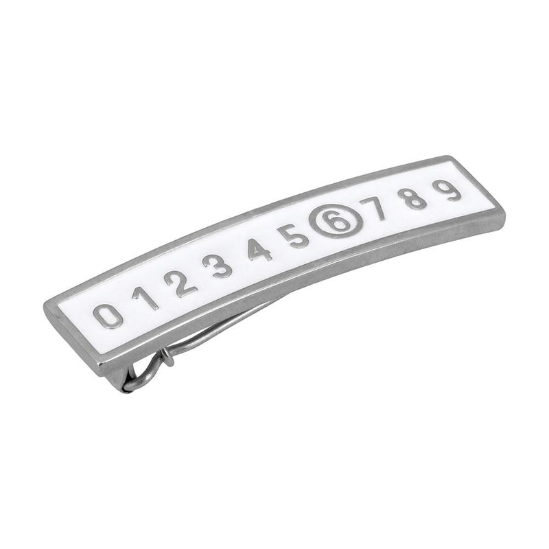 Maison Margiela Silver Tone Hair Clip for Women