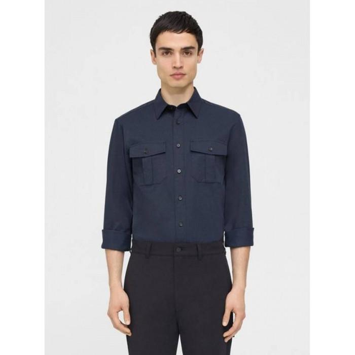 Theory Irving MltHanson Tw Pocket Patch Long Sleeve Shirt N0674501 XHX