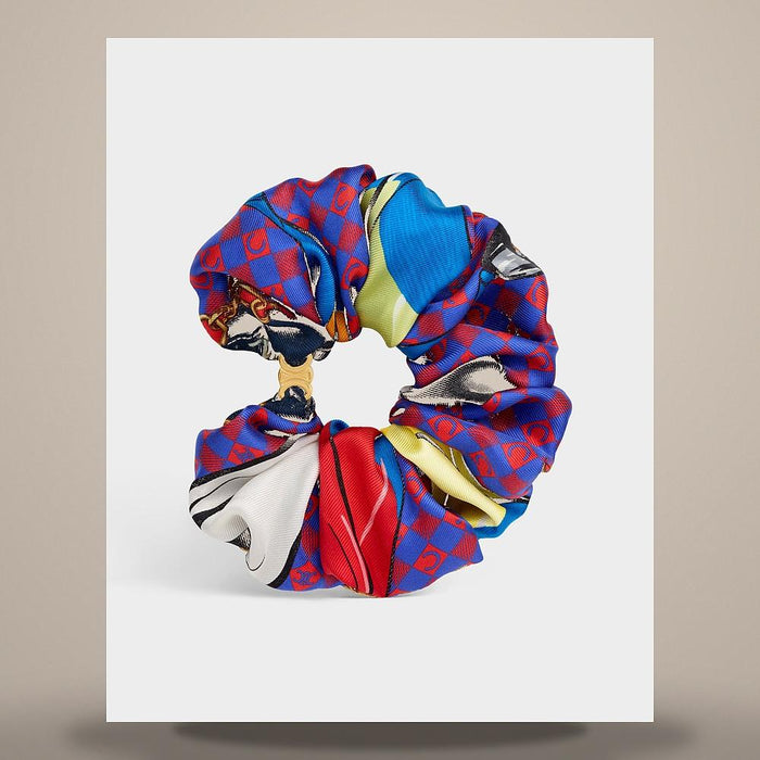 CELINE Big Ribbon Hair Clip Silk Steel Ultra Blue Ultra Red B107X3F96 GGM6