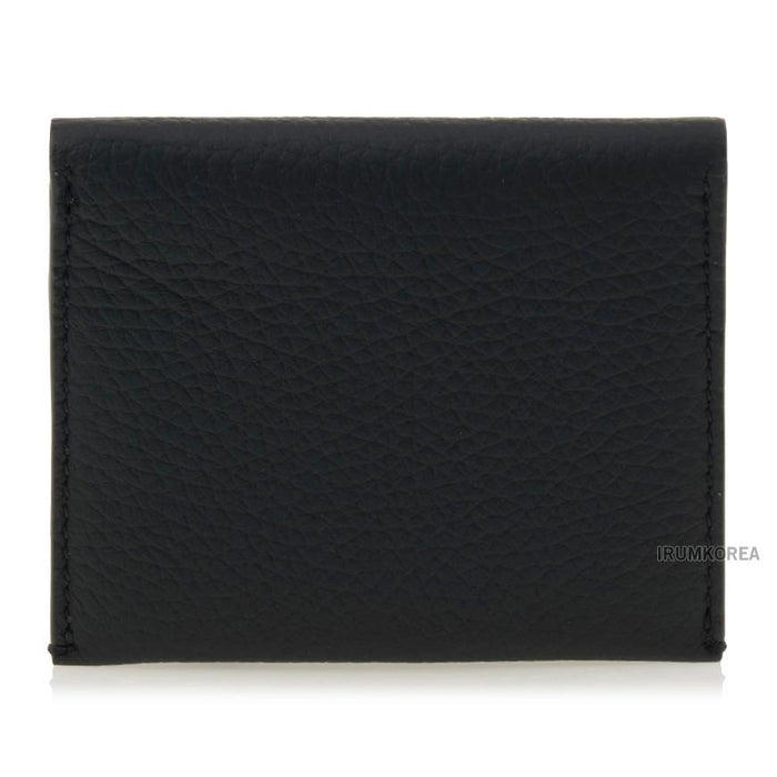 Zegna Men’s Contrast Bar Leather Card Holder Wallet E1914Z NVS