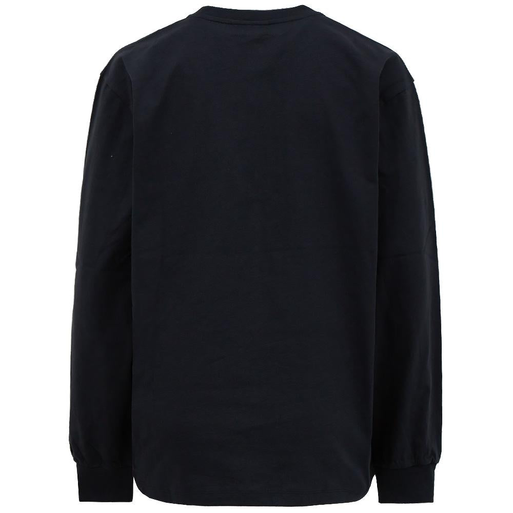 GANNI Heavy Jersey Rose Print Black Long Sleeve T-Shirt