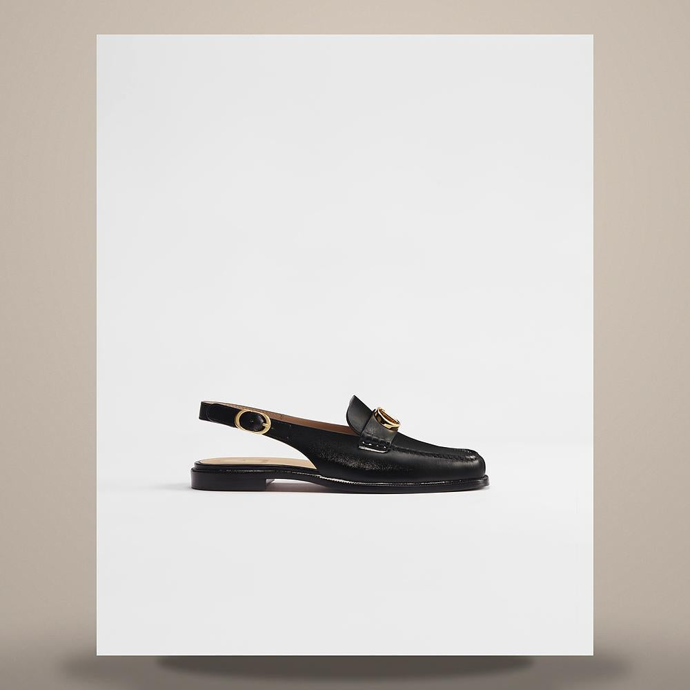 DIOR Black Calfskin Palais Slingback Loafers KDF197VEA S900