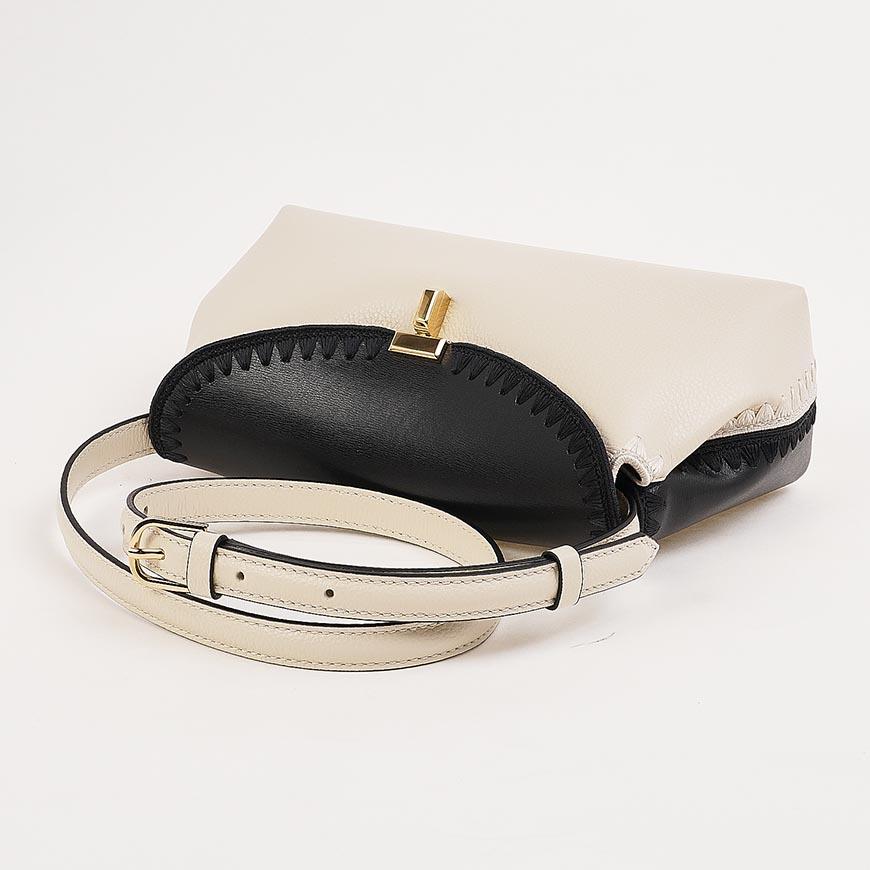 Toteme T-Lock Embroidered Leather Clutch Bag 261 WAL944 LE0030