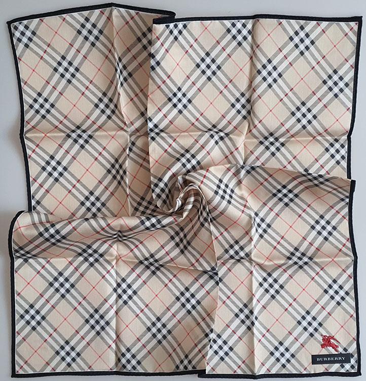 BURBERRY Red Cross Nova Logo Petite Scarf Unisex