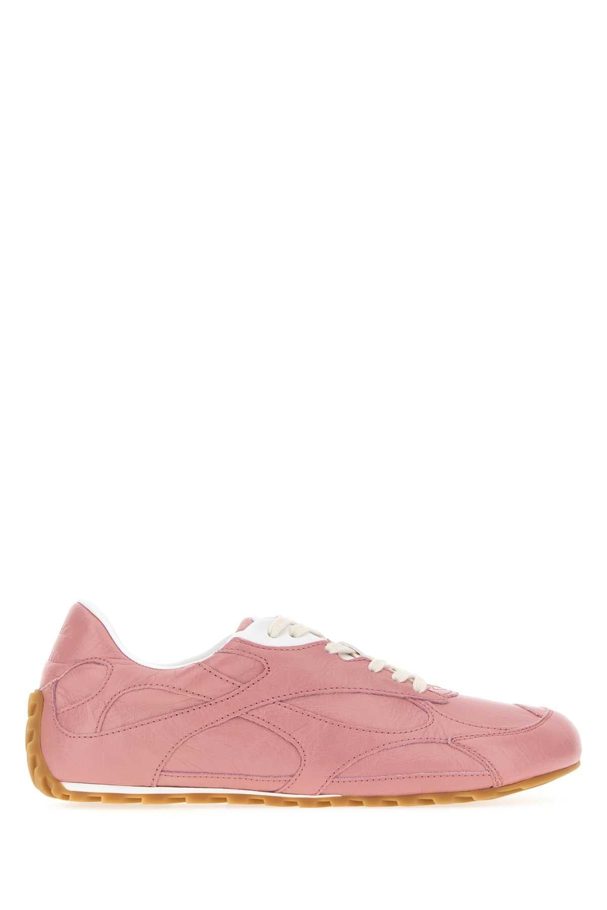 Bottega Veneta Blue Leather Low-Top Sneakers