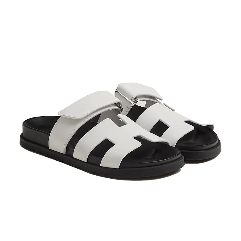 HERMES Chypre Sandals Classic White Women’s Sandals
