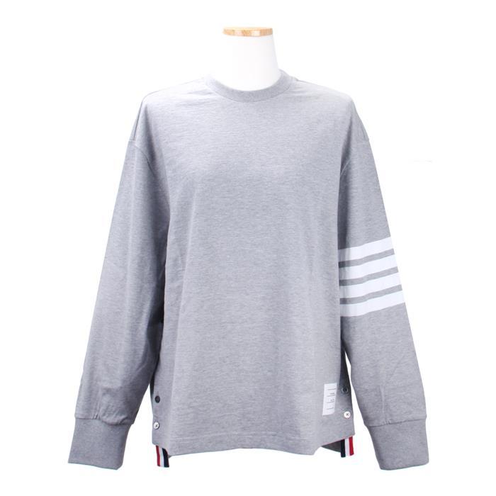 THOM BROWNE 4-Bar Long Sleeve Oversized T-Shirt
