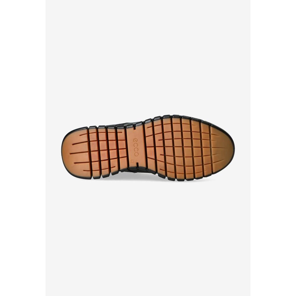 ecco Black Leather Low-Top Sneakers for Men