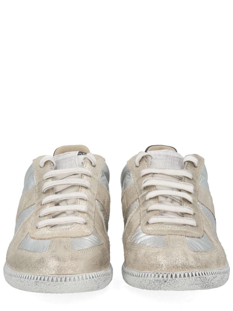 Maison Margiela White Leather Low-Top Sneakers