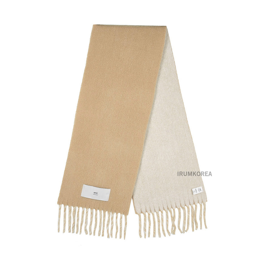 AMI Unisex Fringe Label Scarf USF426 AW0057 255