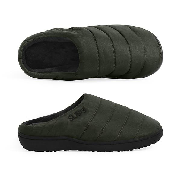 SUBU Mountain Khaki Down Fleece Lined Puffer Slippers Unisex SB 43