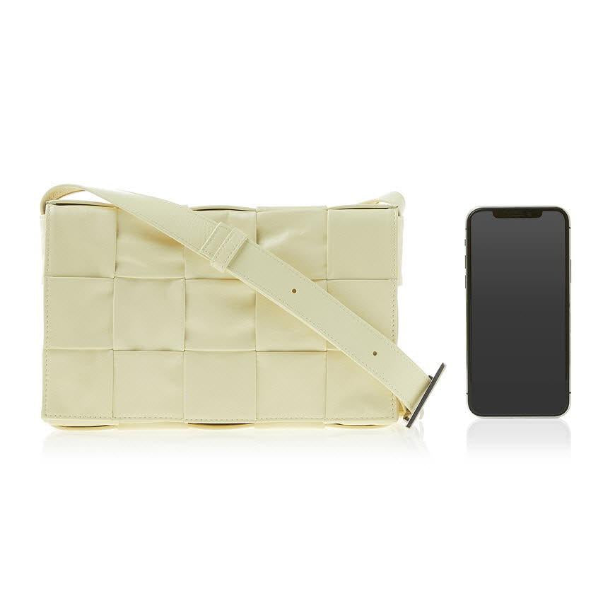 Bottega Veneta Cassette Leather Shoulder Bag Yellow Women’s