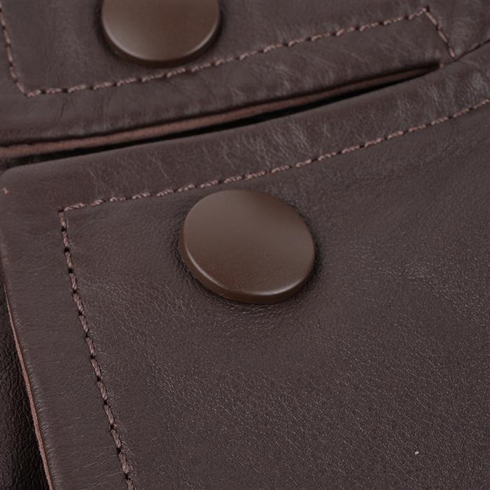Lemaire Paper Cow Soft Leather Blazer Jacket for Men Brown
