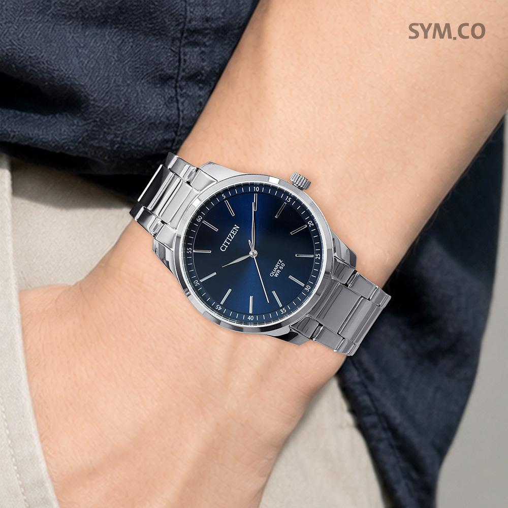 CITIZEN Classic Slim Round Blue Dial Analog Men’s Metal Watch BH5001 56L