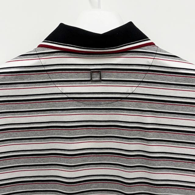 WOOYOUNGMI Stripe Short Sleeve Polo T-Shirt W261TS15 736G