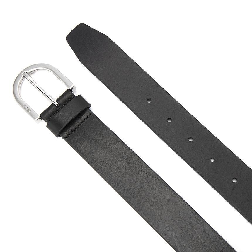 HUGO BOSS Men's Leather Belt Black