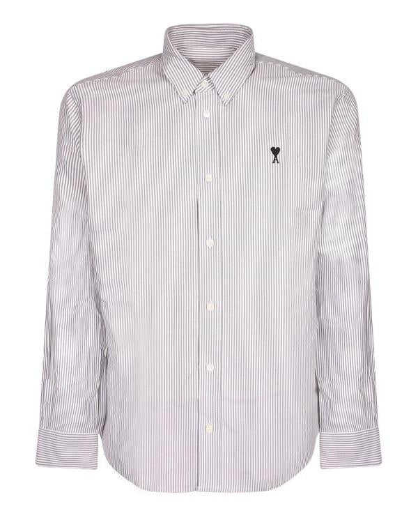 AMI Button-Down De Coeur Long Sleeve Shirt