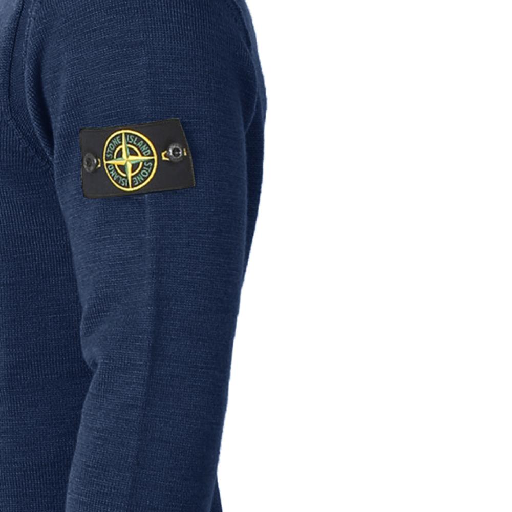 STONE ISLAND Wappen Patch Pocket Crewneck Knit Sweater 6915531D7 V0026