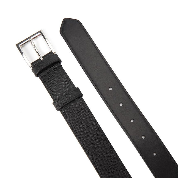 PRADA Saffiano Leather Men's Belt Black