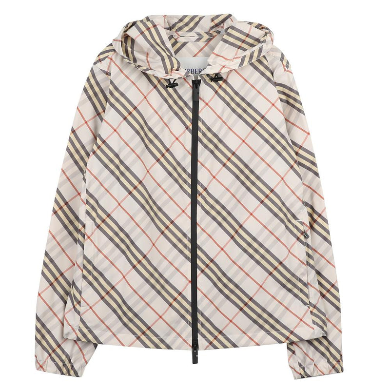 BURBERRY Check Hooded Jacket 8123139