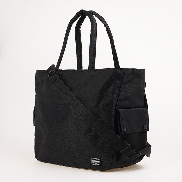 PORTER Unisex Unit 2-Way Tote Bag Black