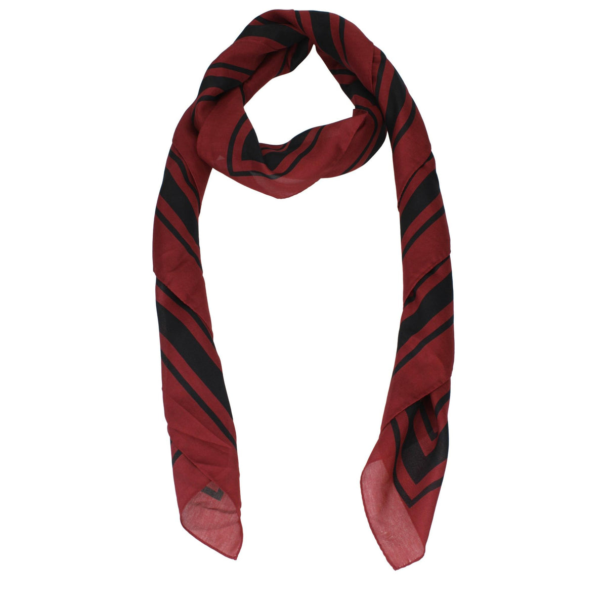 BURBERRY Check Wool Silk Scarf