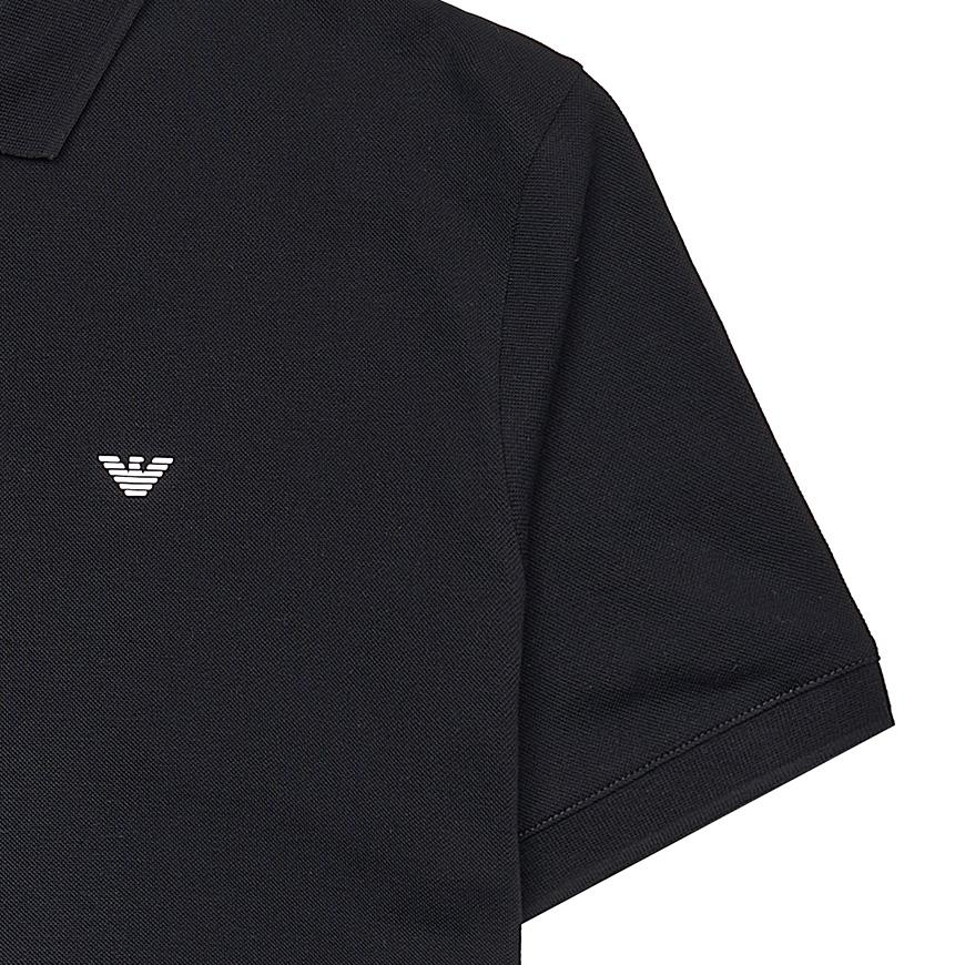 Emporio Armani Eagle Detail Polo Shirt for Men Black