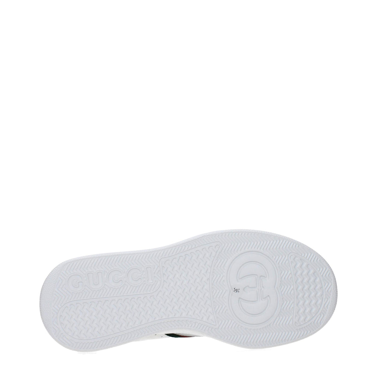GUCCI White Leather Low Top Sneakers